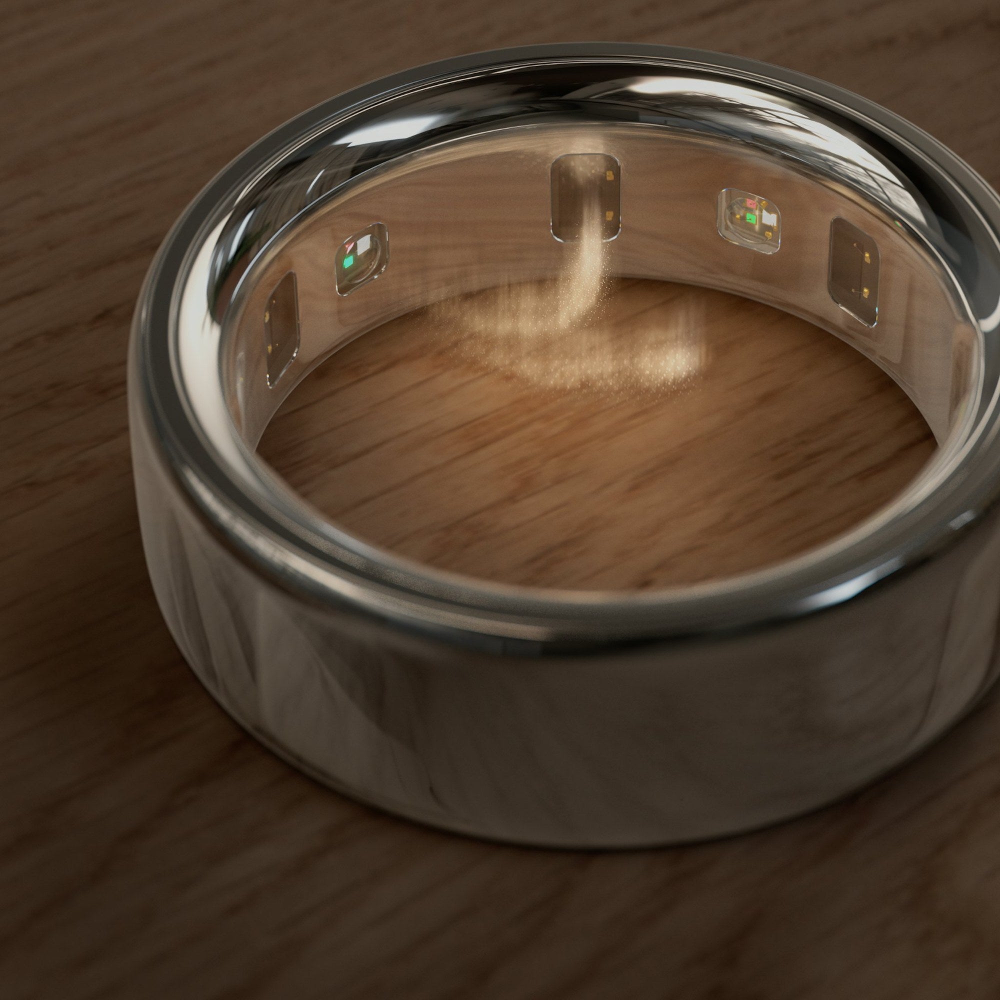 Sensores na face interna do Oura Ring 5